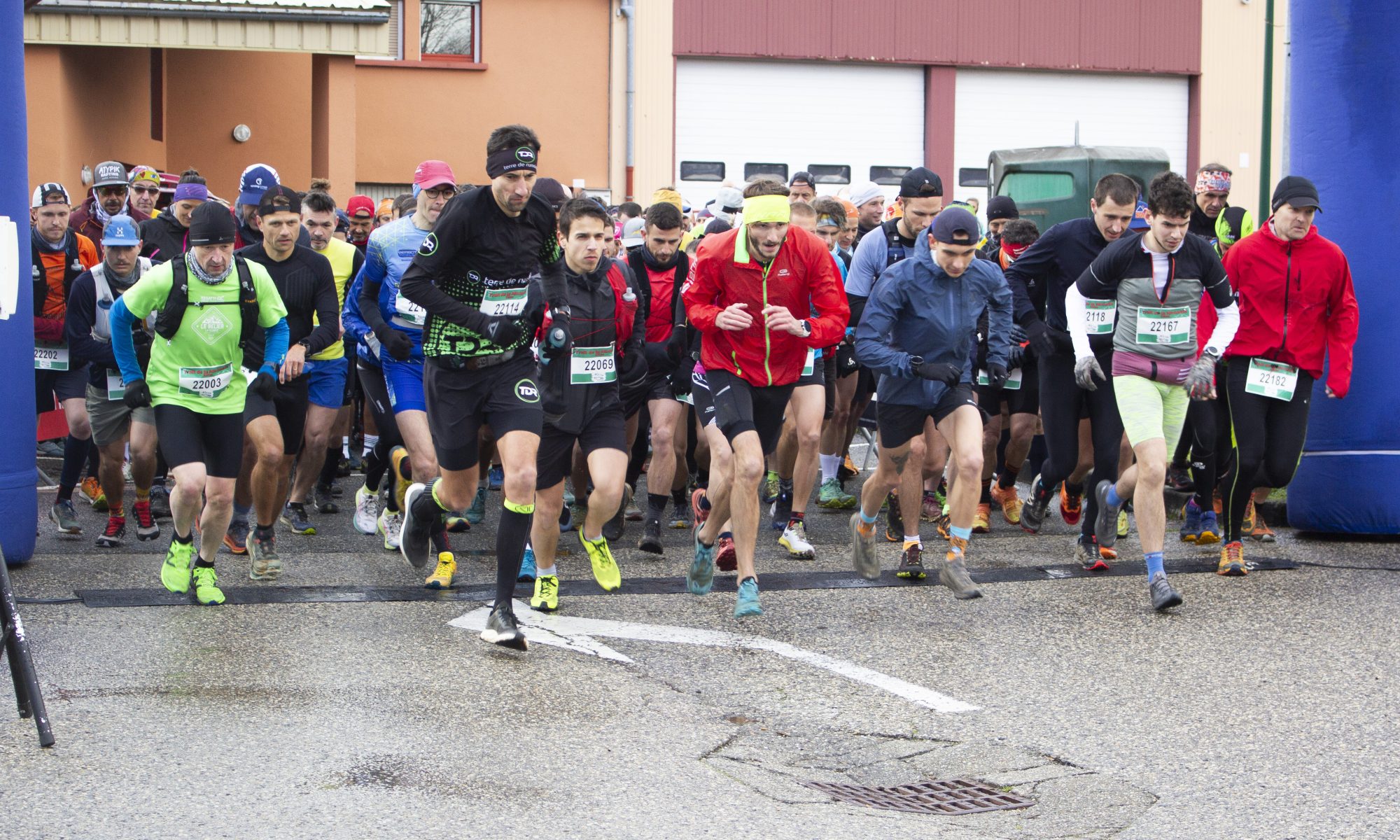 Photo de la ligne de départ du trail de la Michaille édition 2024